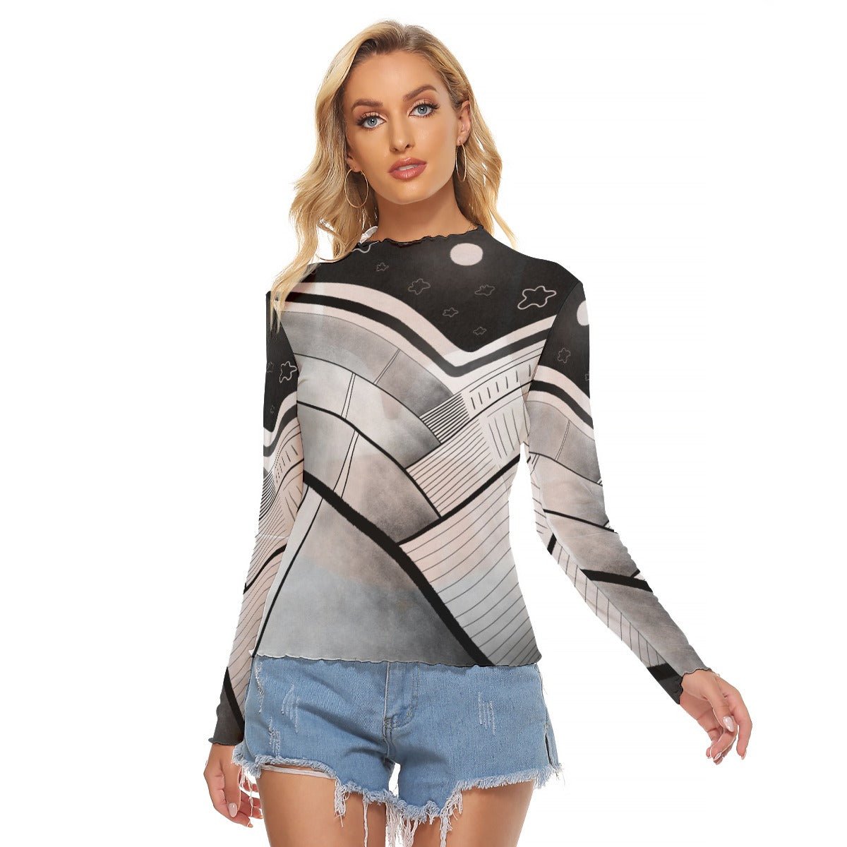 "The Path" Mesh Shirt | Shirts & Tops | All Around Artsy Fashion