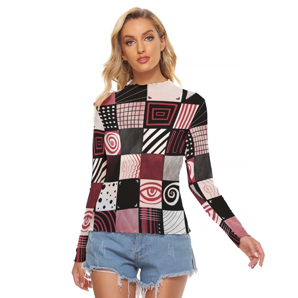 "Vision Grid" Mesh Shirt | Shirts & Tops | All Around Artsy Fashion