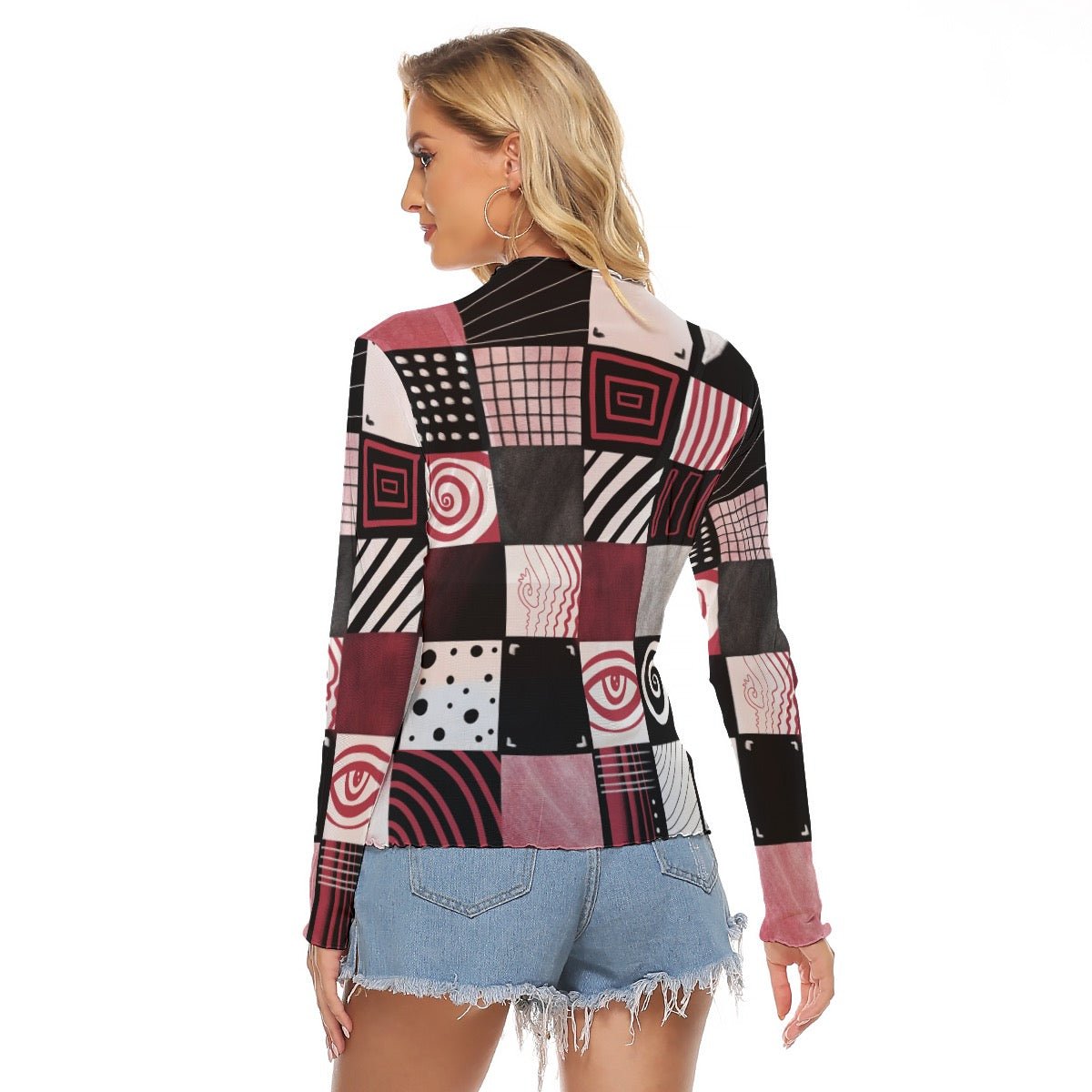 "Vision Grid" Mesh Shirt | Shirts & Tops | All Around Artsy Fashion