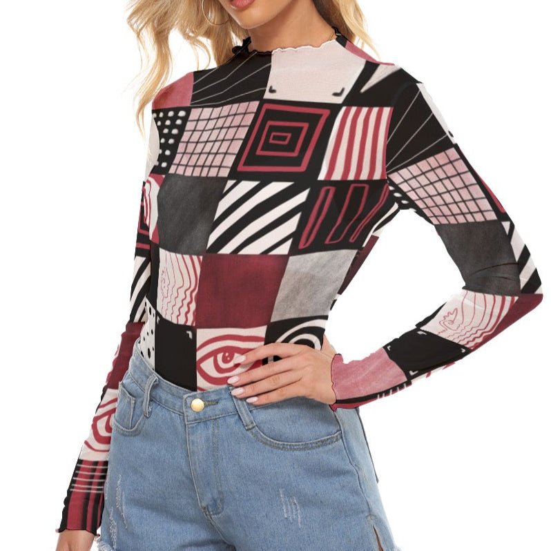 "Vision Grid" Mesh Shirt | Shirts & Tops | All Around Artsy Fashion