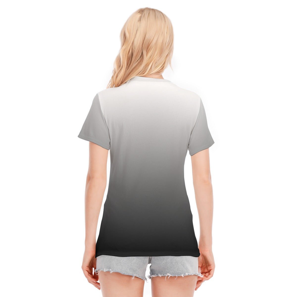 Black to White Ombré Women's T-Shirt | T-Shirts | All Around Artsy Fashion