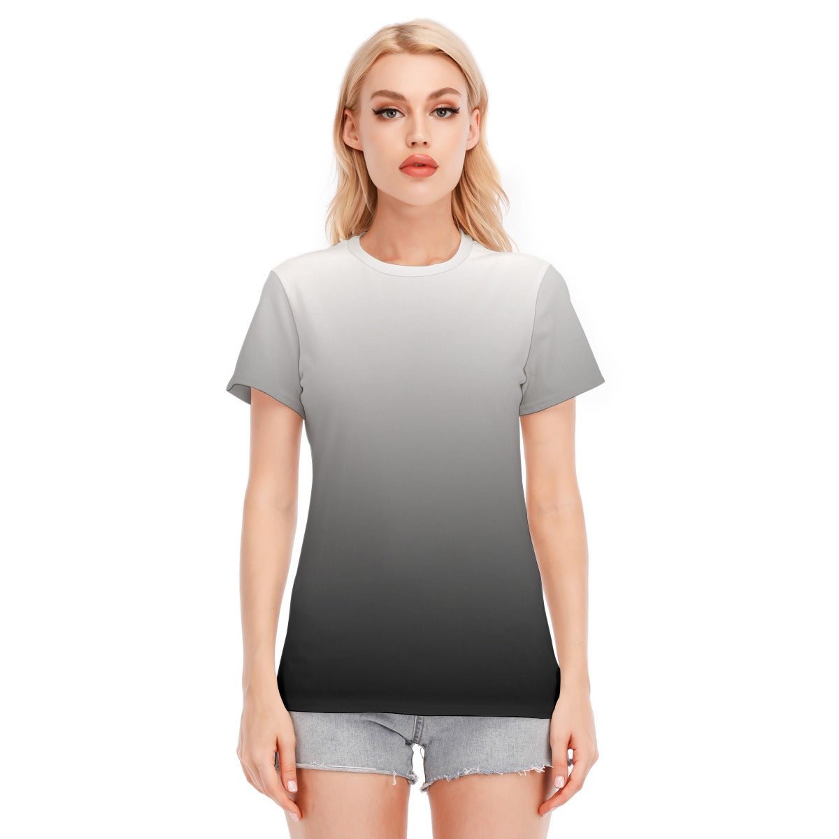 Black to White Ombré Women's T-Shirt | T-Shirts | All Around Artsy Fashion