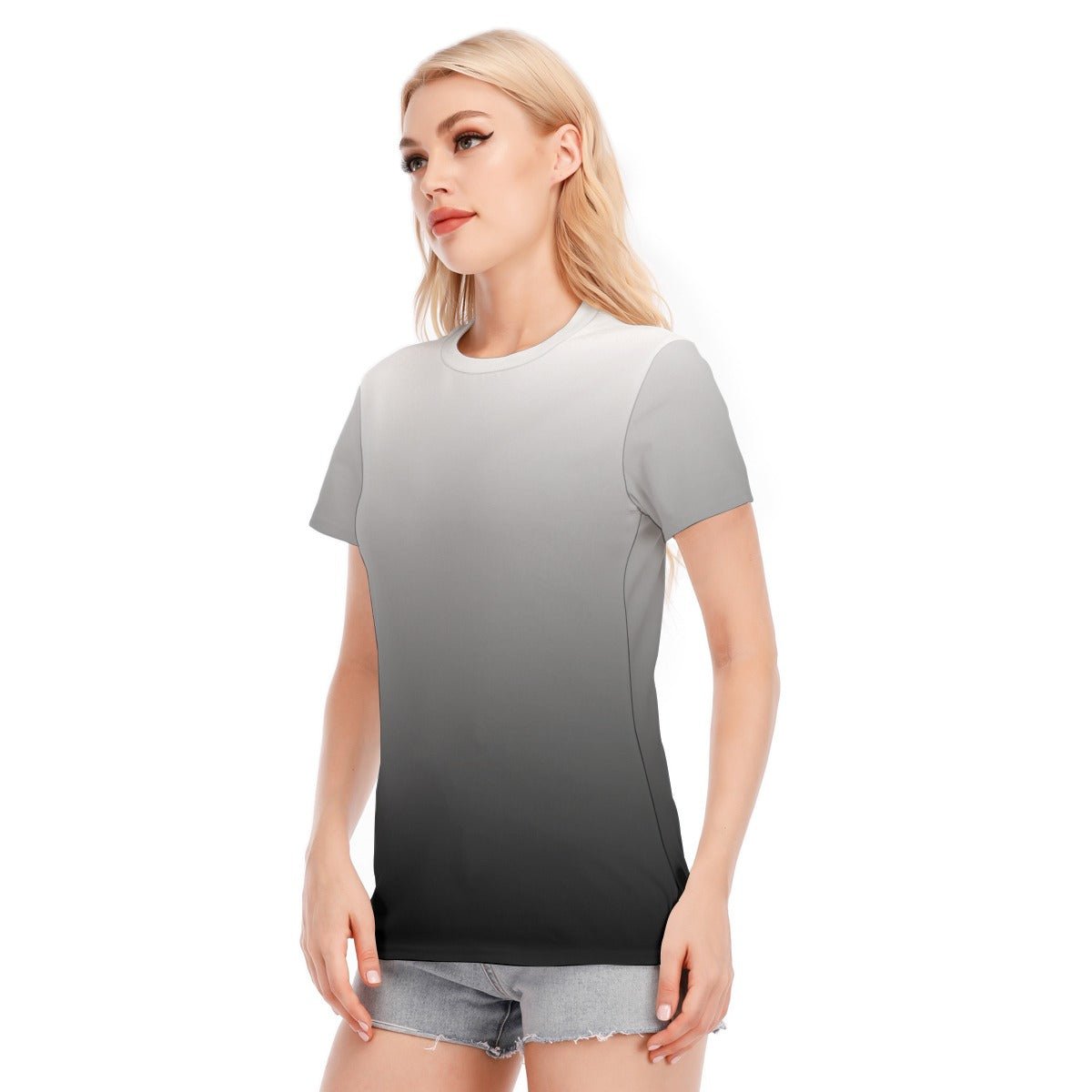 Black to White Ombré Women's T-Shirt | T-Shirts | All Around Artsy Fashion