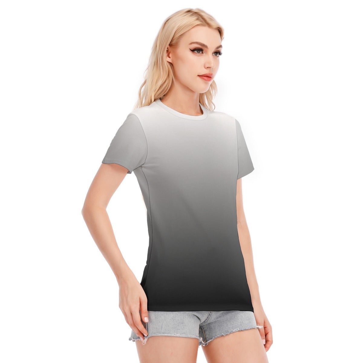 Black to White Ombré Women's T-Shirt | T-Shirts | All Around Artsy Fashion
