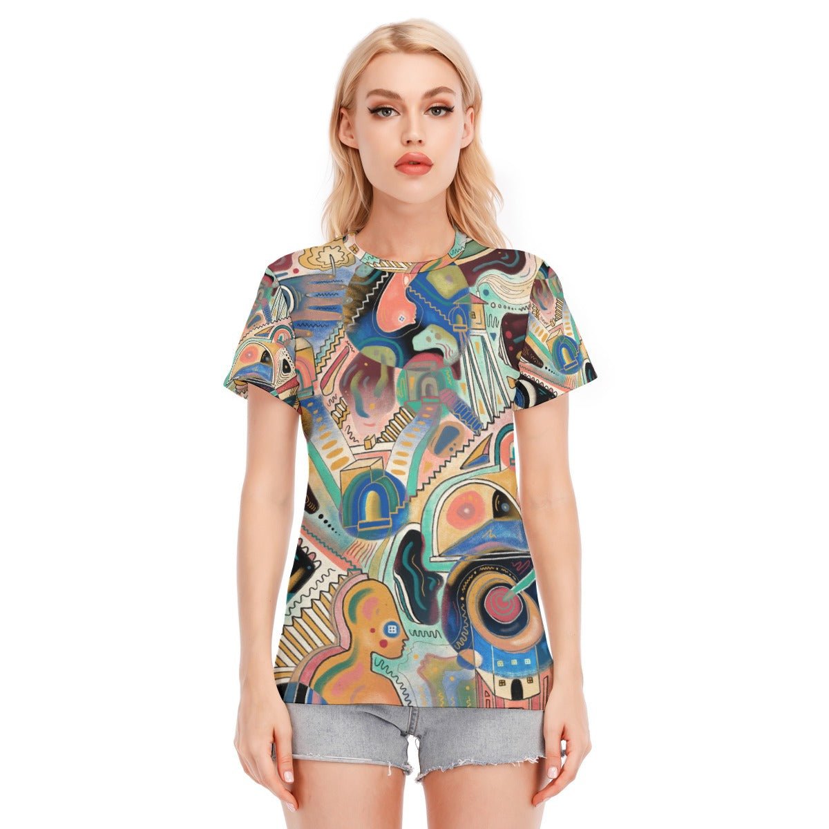 "Candid Cacophony" - Women's T-Shirt | T-Shirts | All Around Artsy Fashion