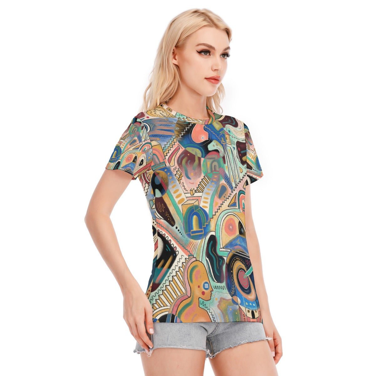 "Candid Cacophony" - Women's T-Shirt | T-Shirts | All Around Artsy Fashion