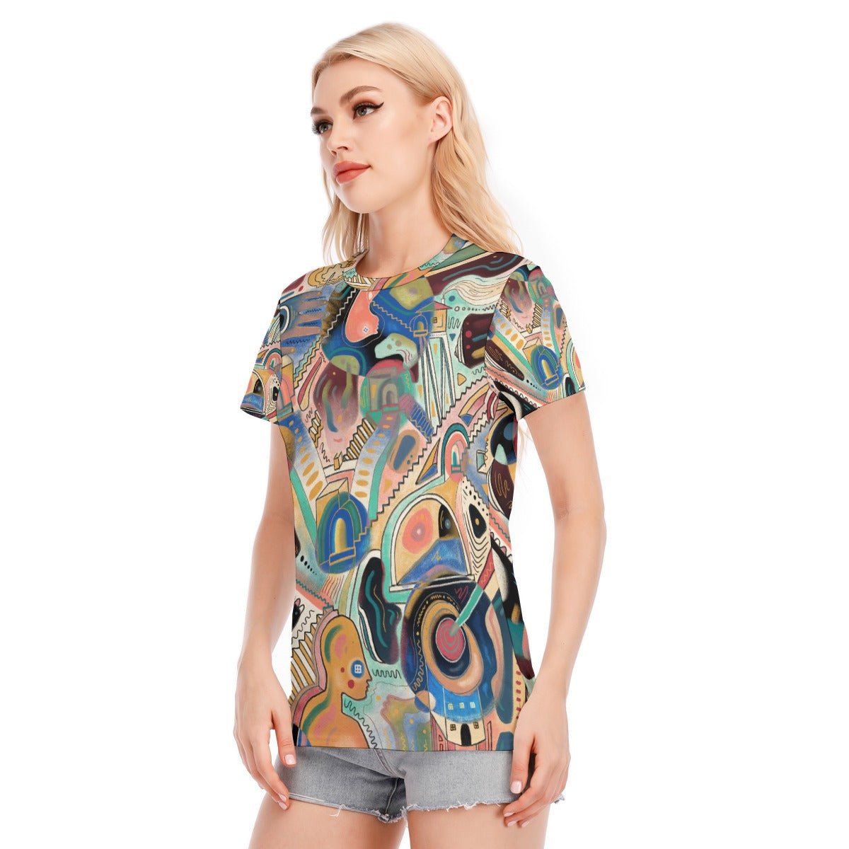 "Candid Cacophony" - Women's T-Shirt | T-Shirts | All Around Artsy Fashion