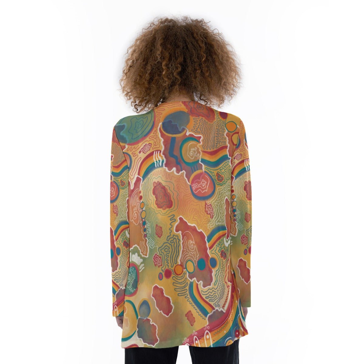 "Mitochondria Map" - Women's Cardigan | Jackets & Hoodies | All Around Artsy Fashion