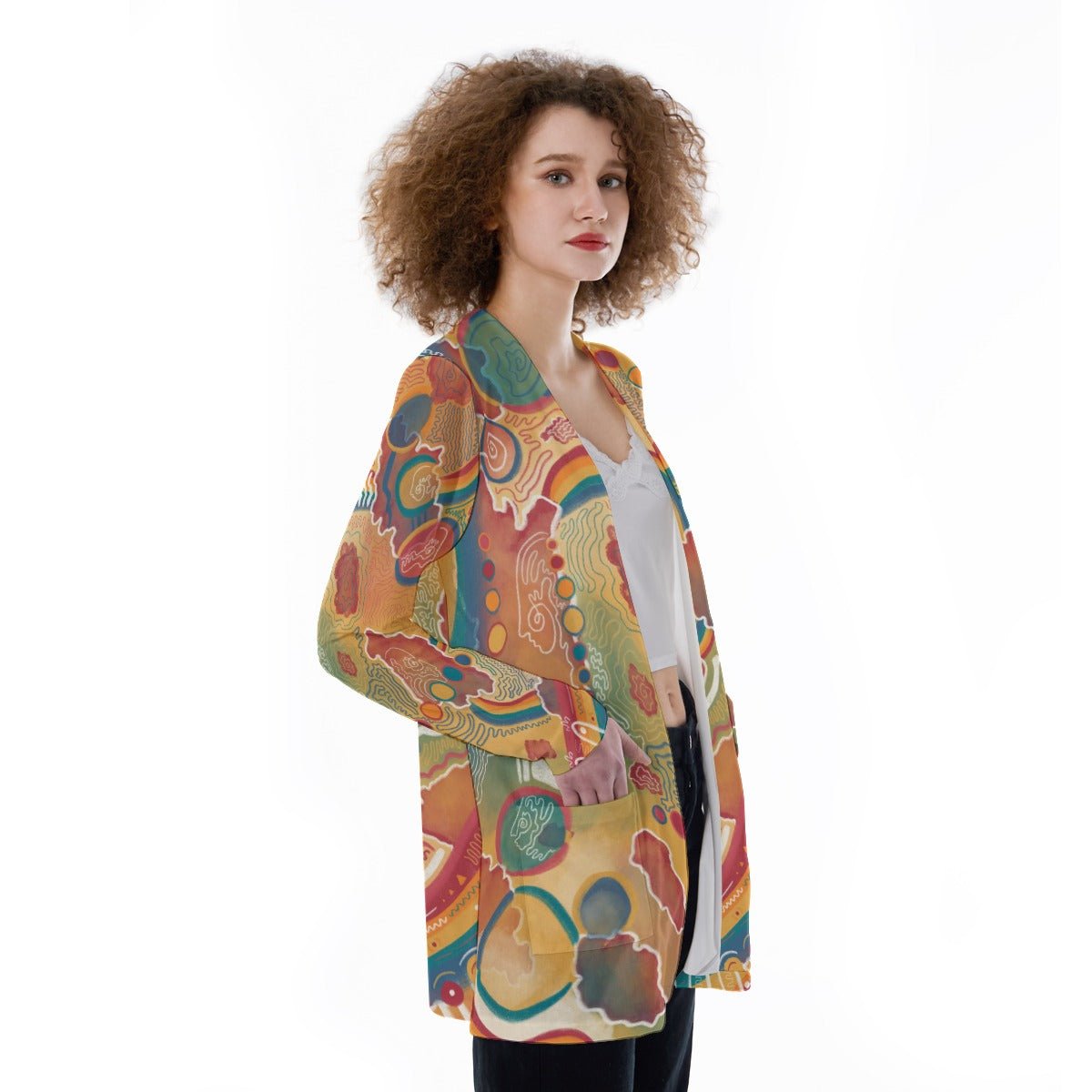 "Mitochondria Map" - Women's Cardigan | Jackets & Hoodies | All Around Artsy Fashion