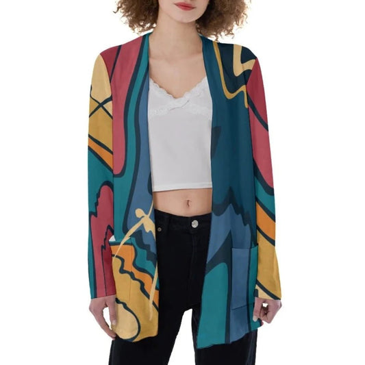 "Rainbow Reach" - Women's Cardigan | Jackets & Hoodies | All Around Artsy Fashion