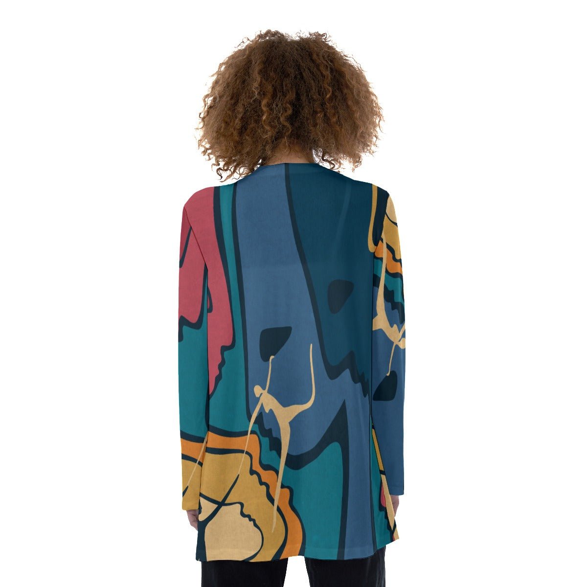 "Rainbow Reach" - Women's Cardigan | Jackets & Hoodies | All Around Artsy Fashion