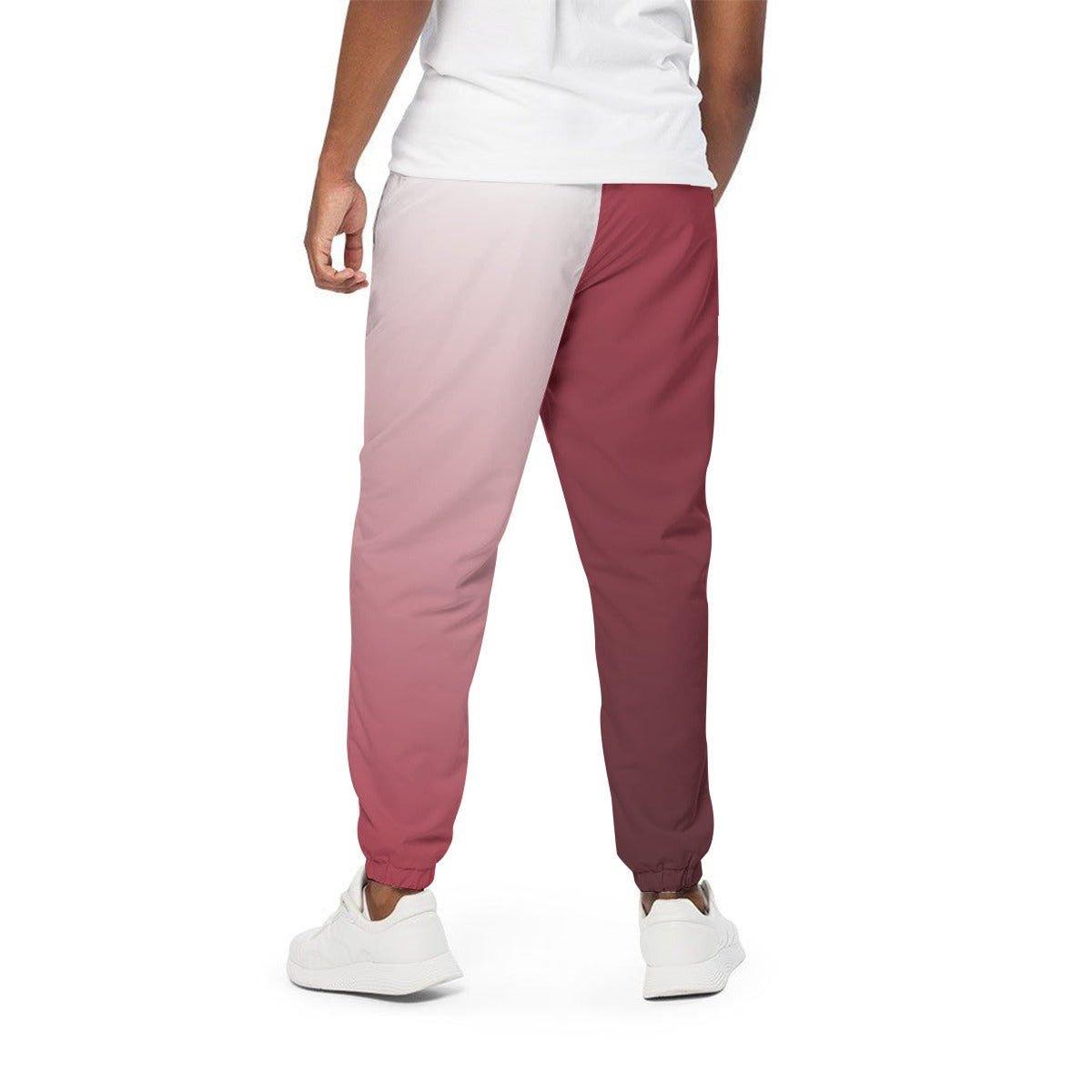 Red & White Two-Tone Sweatpants | Pants | All Around Artsy Fashion
