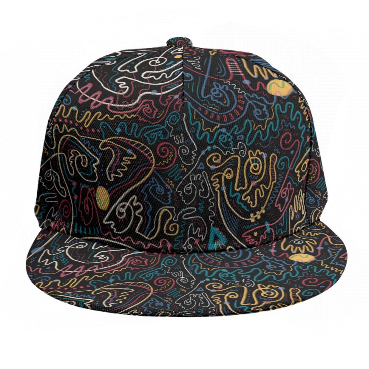"Soul Scribbles" - Flat Brim Baseball Hat | Hats | All Around Artsy Fashion