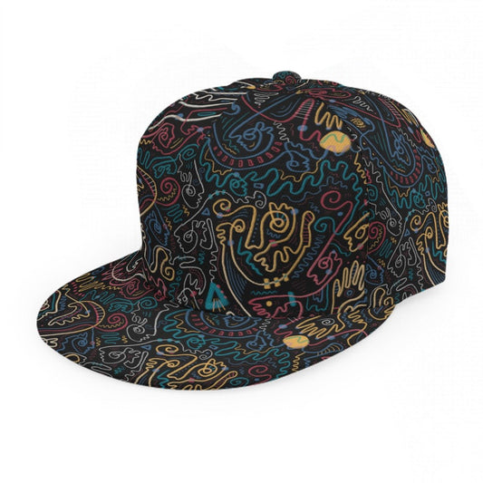 "Soul Scribbles" - Flat Brim Baseball Hat | Hats | All Around Artsy Fashion