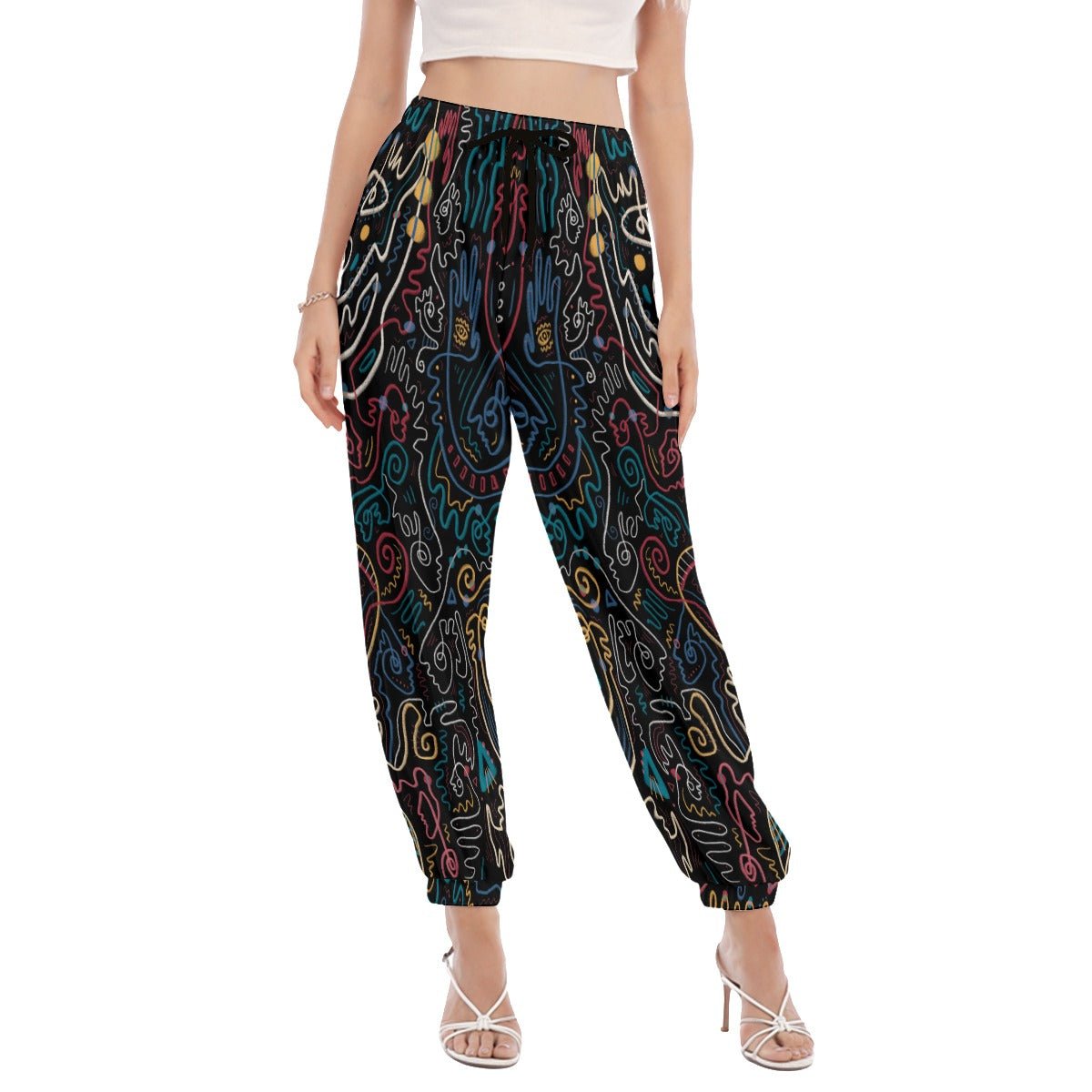 "Soul Scribbles" - Women's Pants | Pants | All Around Artsy Fashion