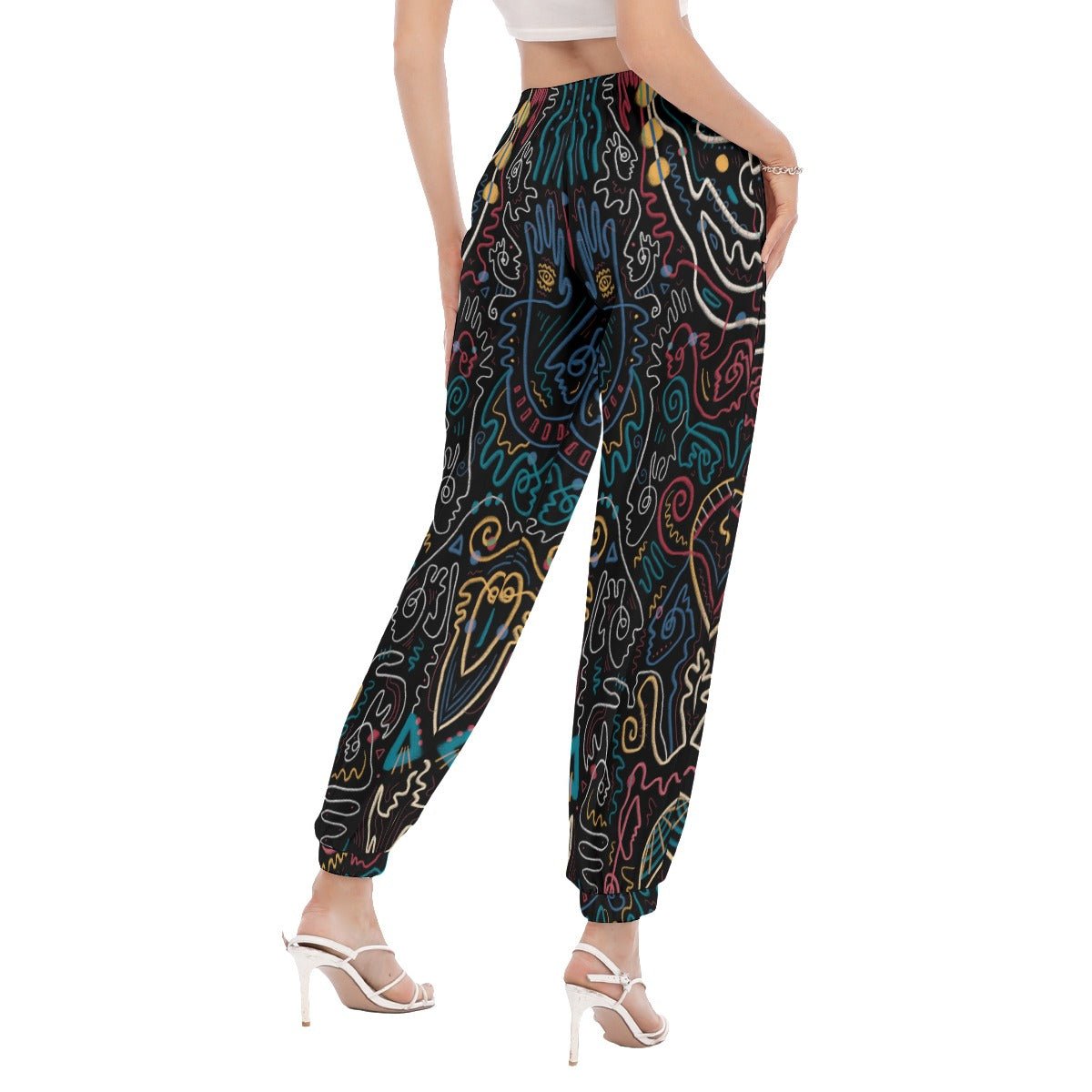 "Soul Scribbles" - Women's Pants | Pants | All Around Artsy Fashion