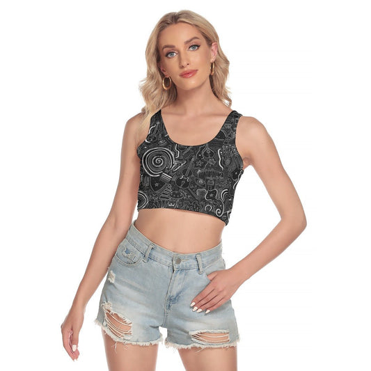 "Wasted Wine" - Crop Top | Shirts & Tops | All Around Artsy Fashion