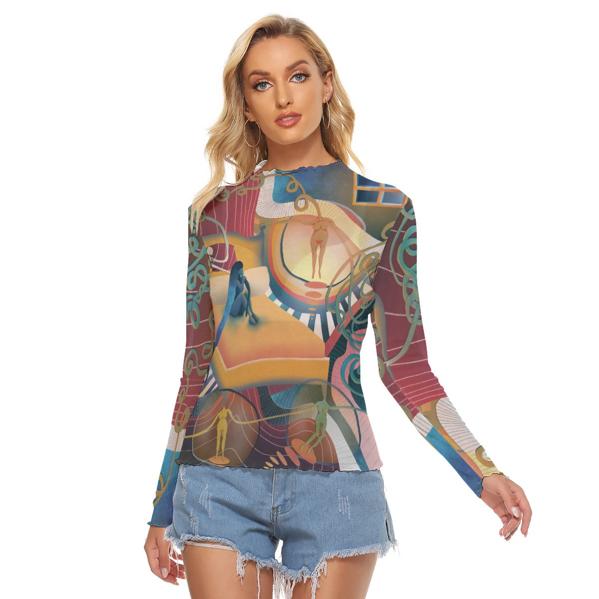 "Hypnogogic Hideaway" Mesh Shirt