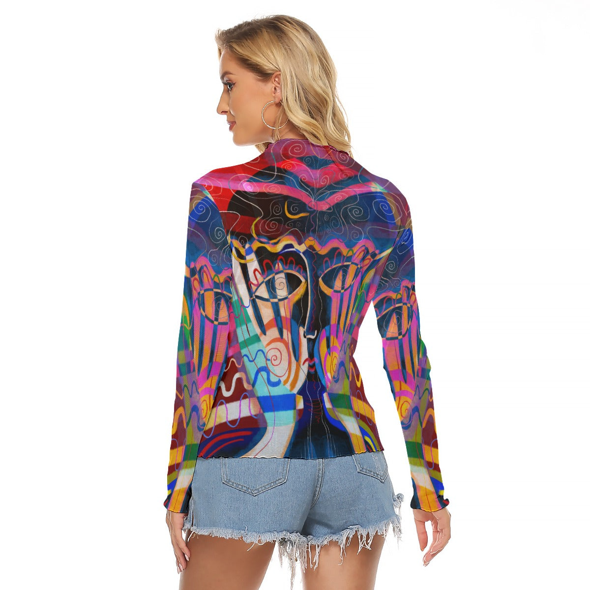 "Mosaic Muse" Mesh Shirt