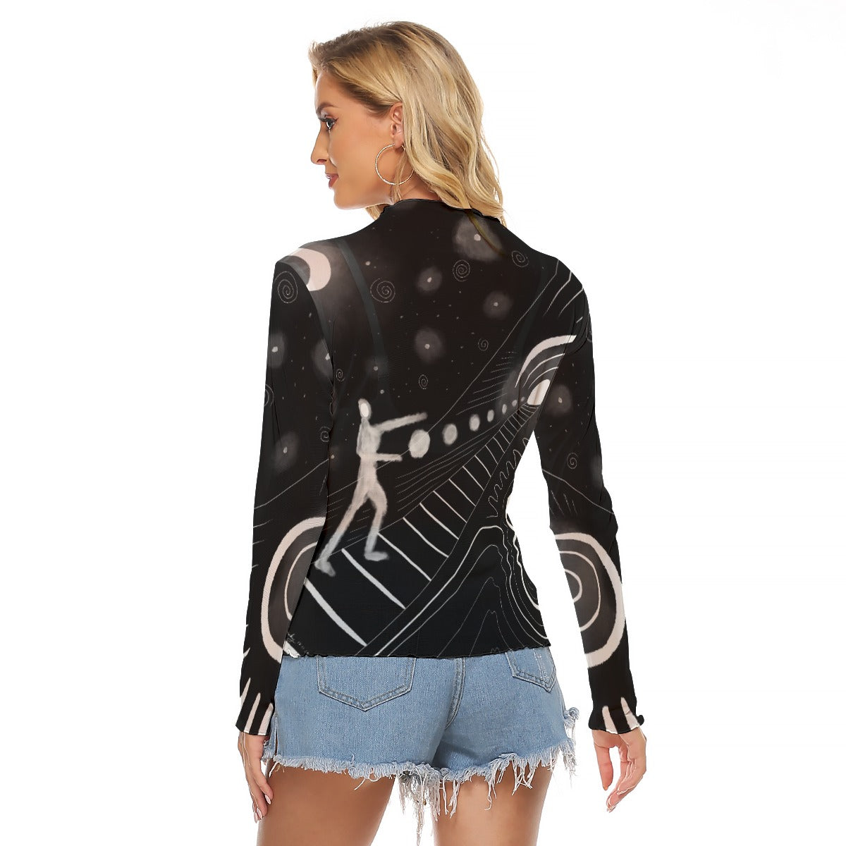 "Midnight Manifest" Mesh Shirt