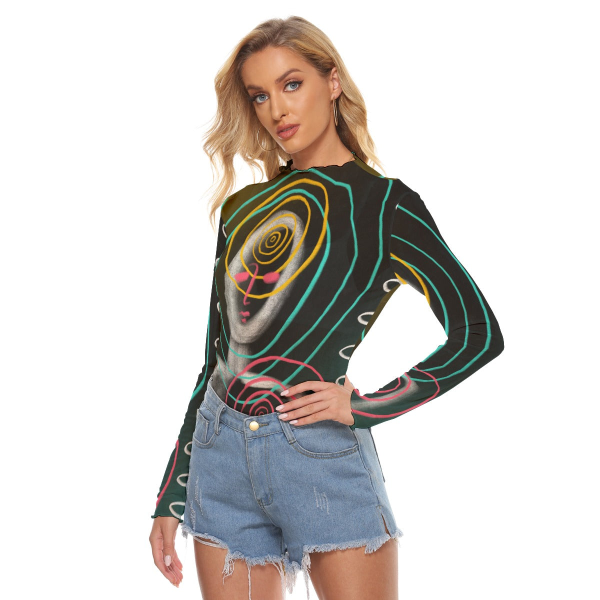 "Emanations" Mesh Shirt