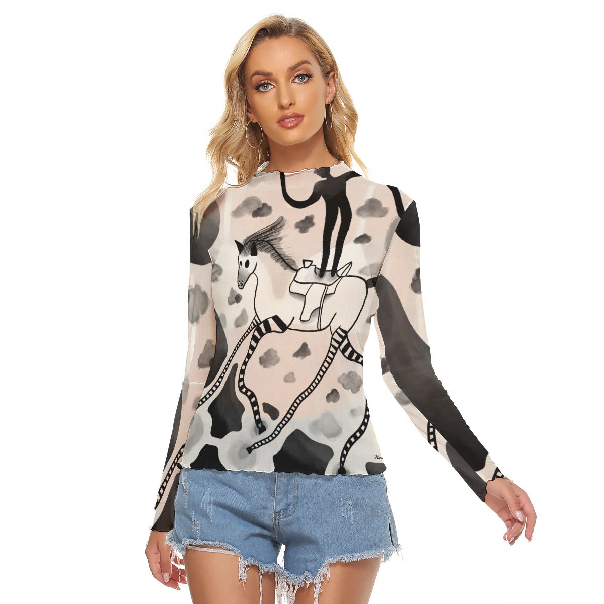 "Horse of Course" Mesh Shirt