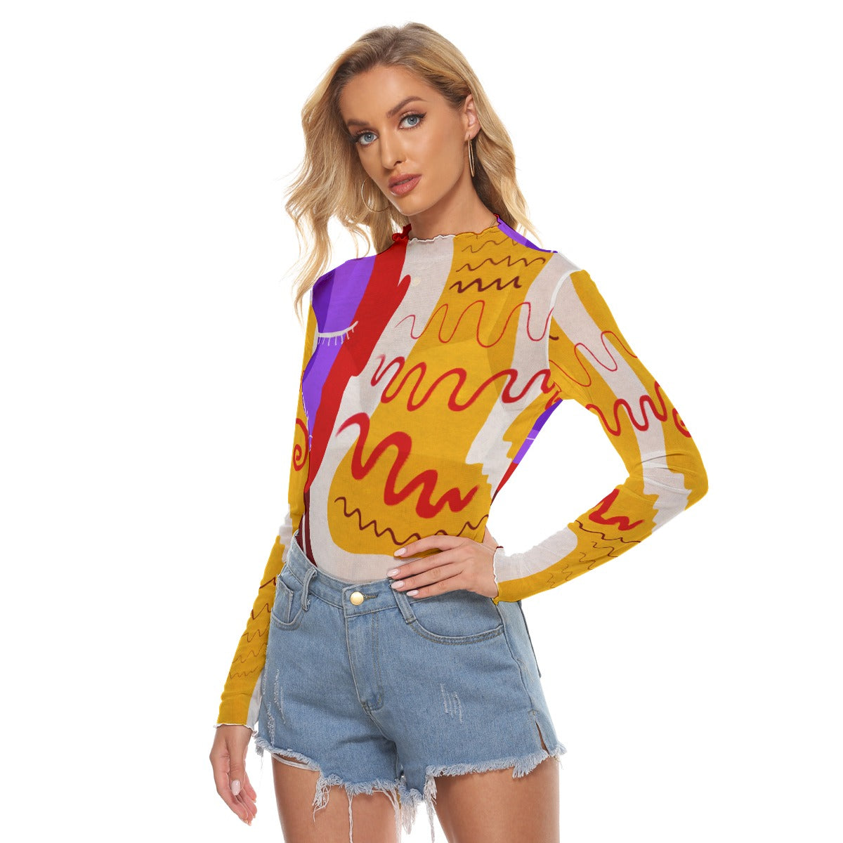 "Vibing Out" Mesh Shirt