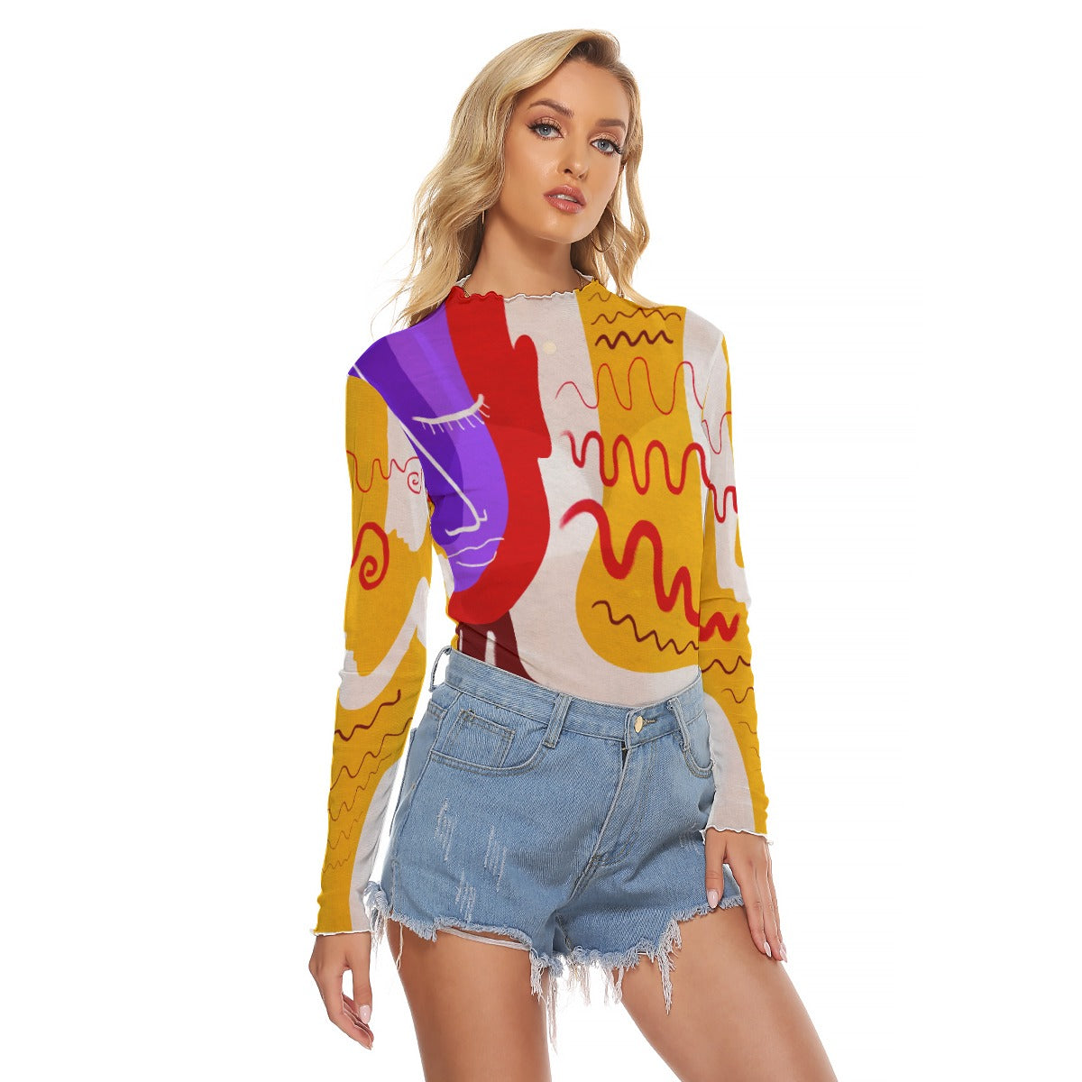 "Vibing Out" Mesh Shirt