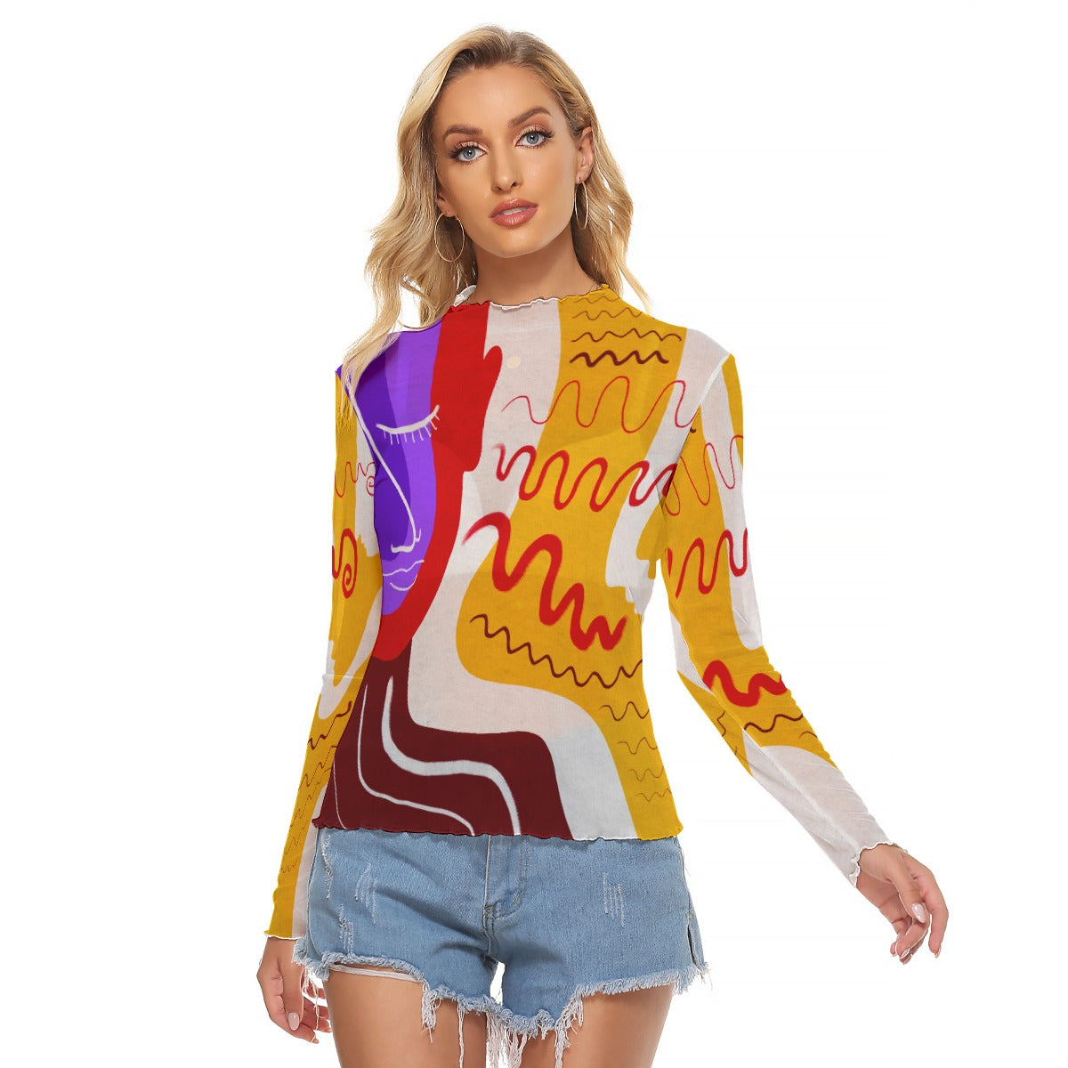 "Vibing Out" Mesh Shirt