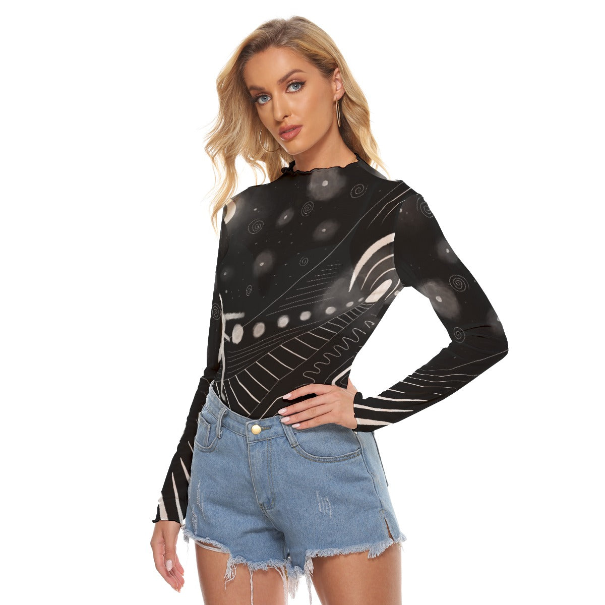 "Midnight Manifest" Mesh Shirt