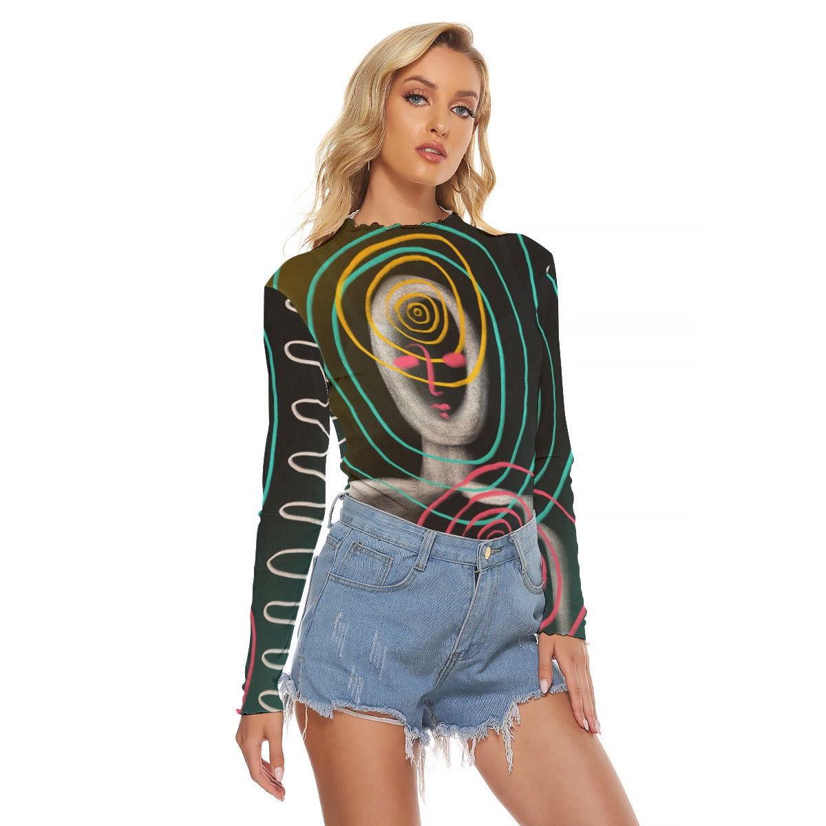 "Emanations" Mesh Shirt