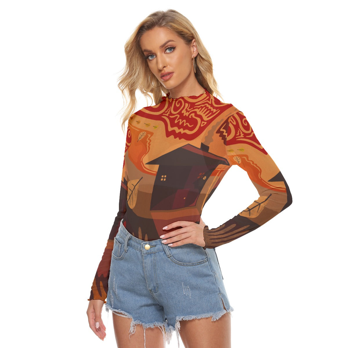 "October" Mesh Shirt