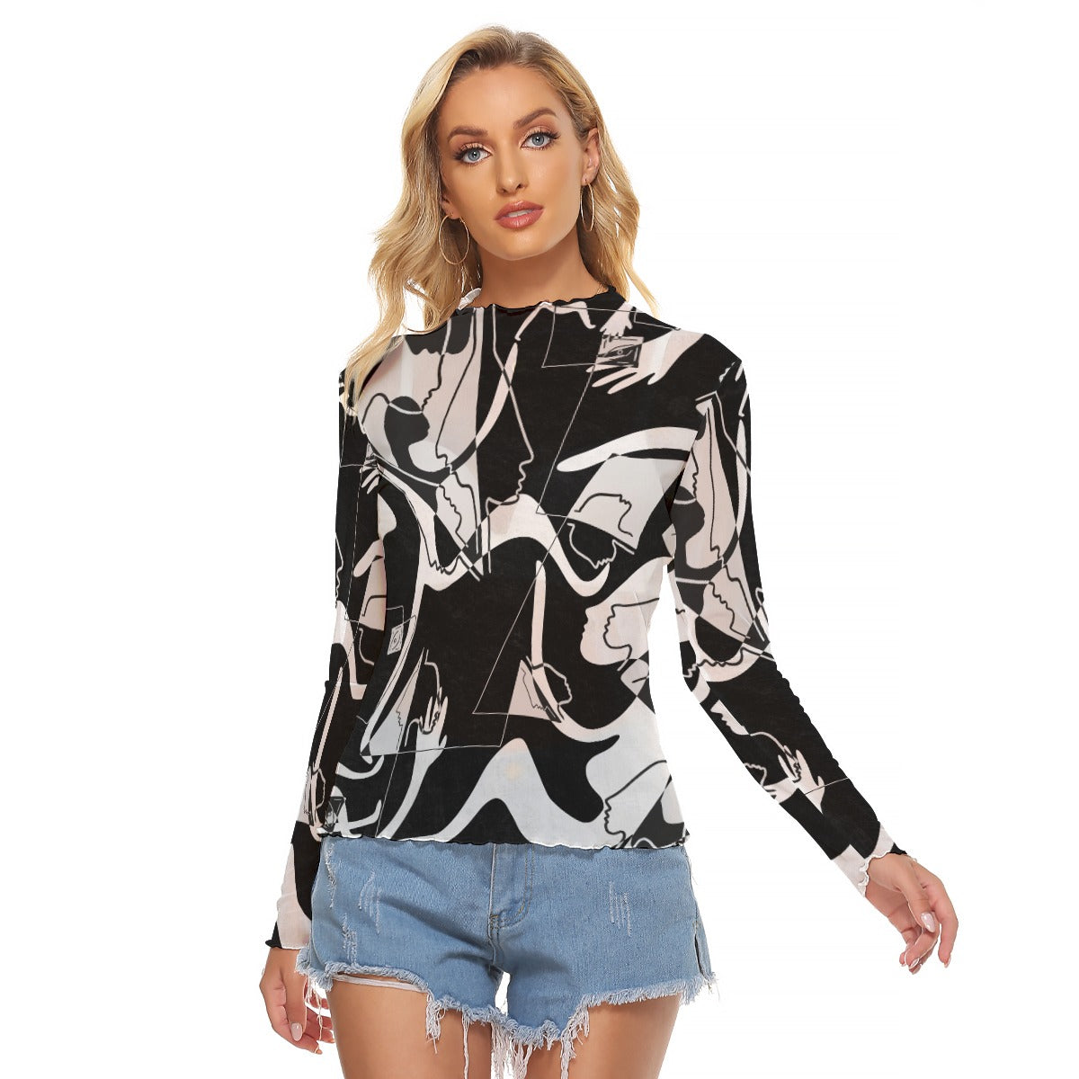 "Inertia Illusion" Mesh Shirt