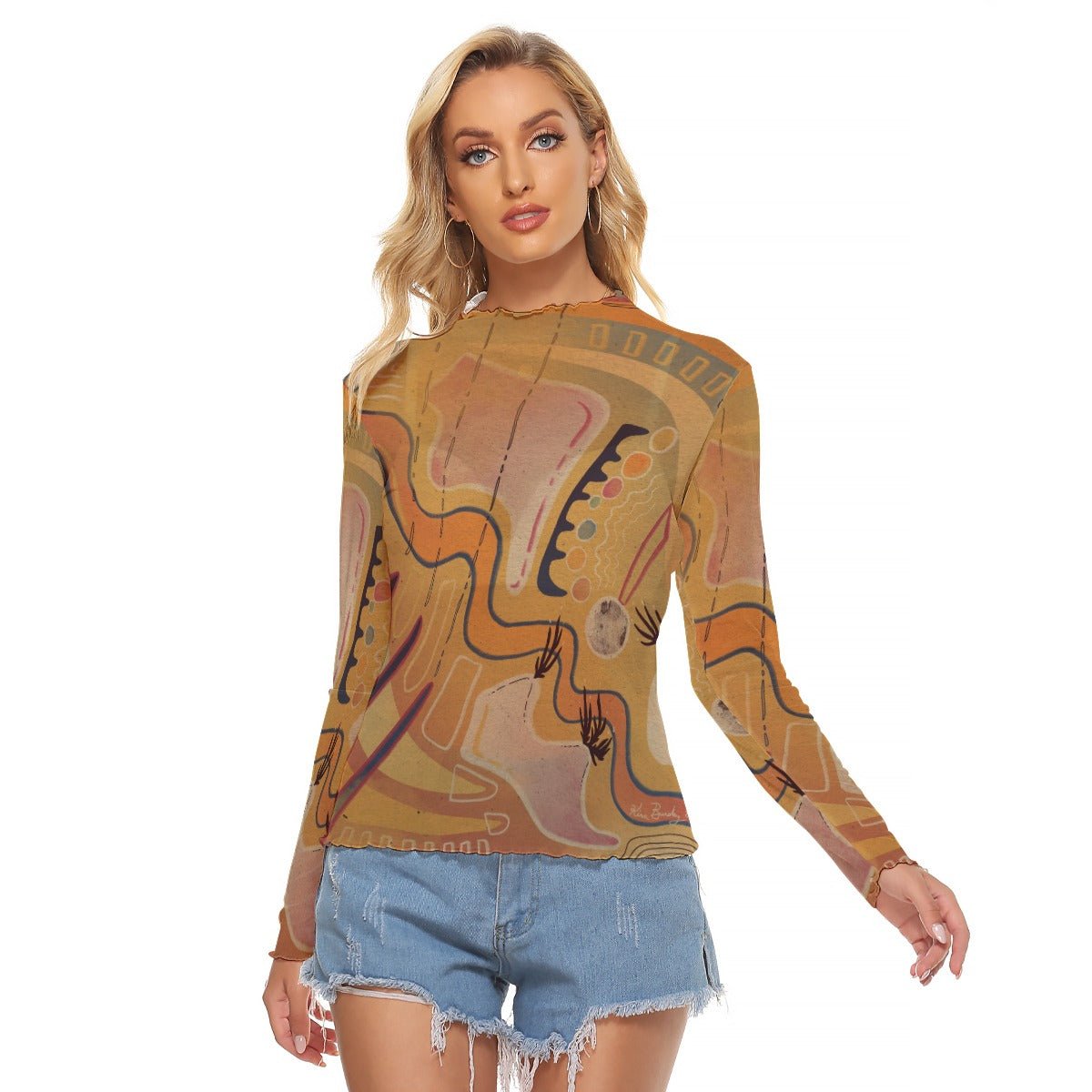 "August" Mesh Shirt | Shirts & Tops | All Around Artsy Fashion