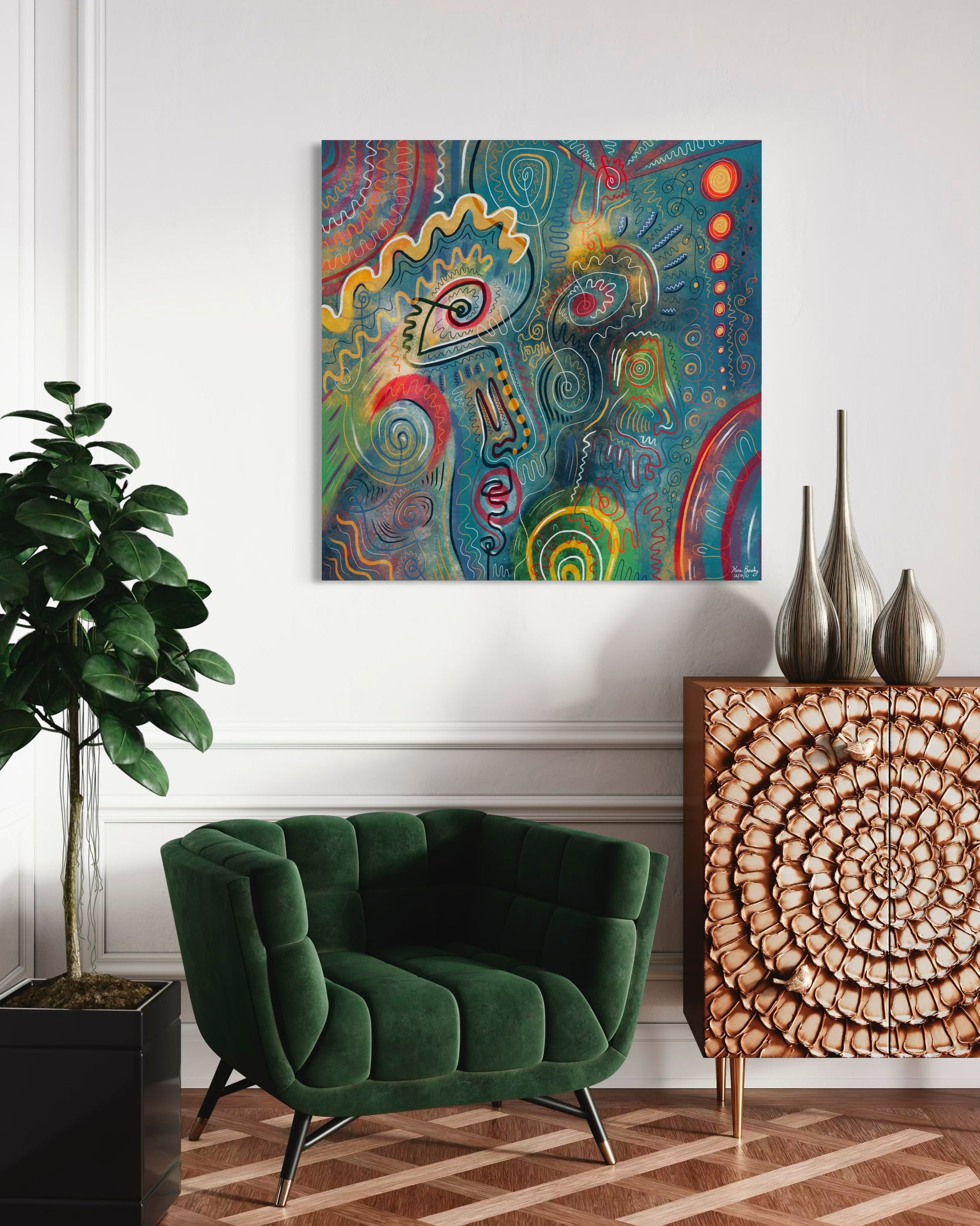 Canvas Art Print: "Graffiti Garden" | Art Print | All Around Artsy Fashion