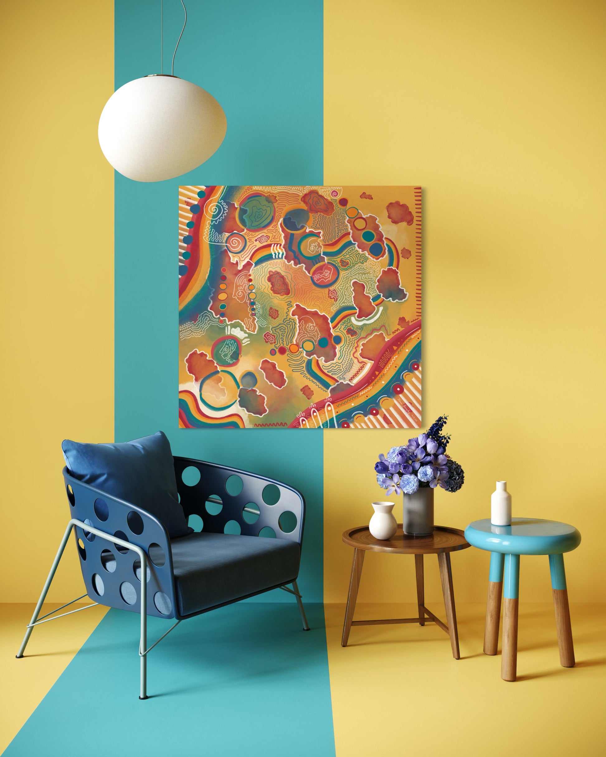 Canvas Art Print: "Mitochondria Map" | Art Print | All Around Artsy Fashion