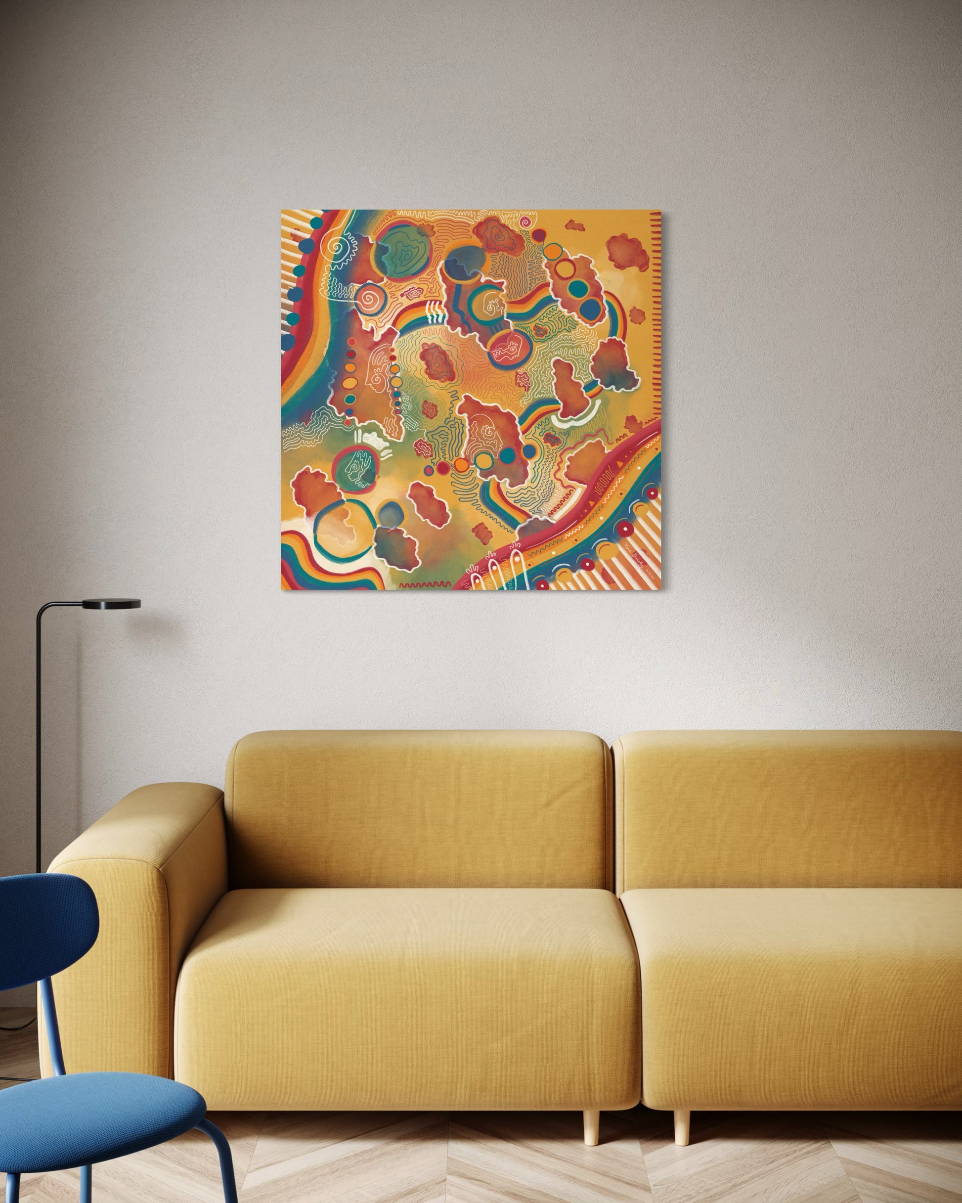 Canvas Art Print: "Mitochondria Map" | Art Print | All Around Artsy Fashion