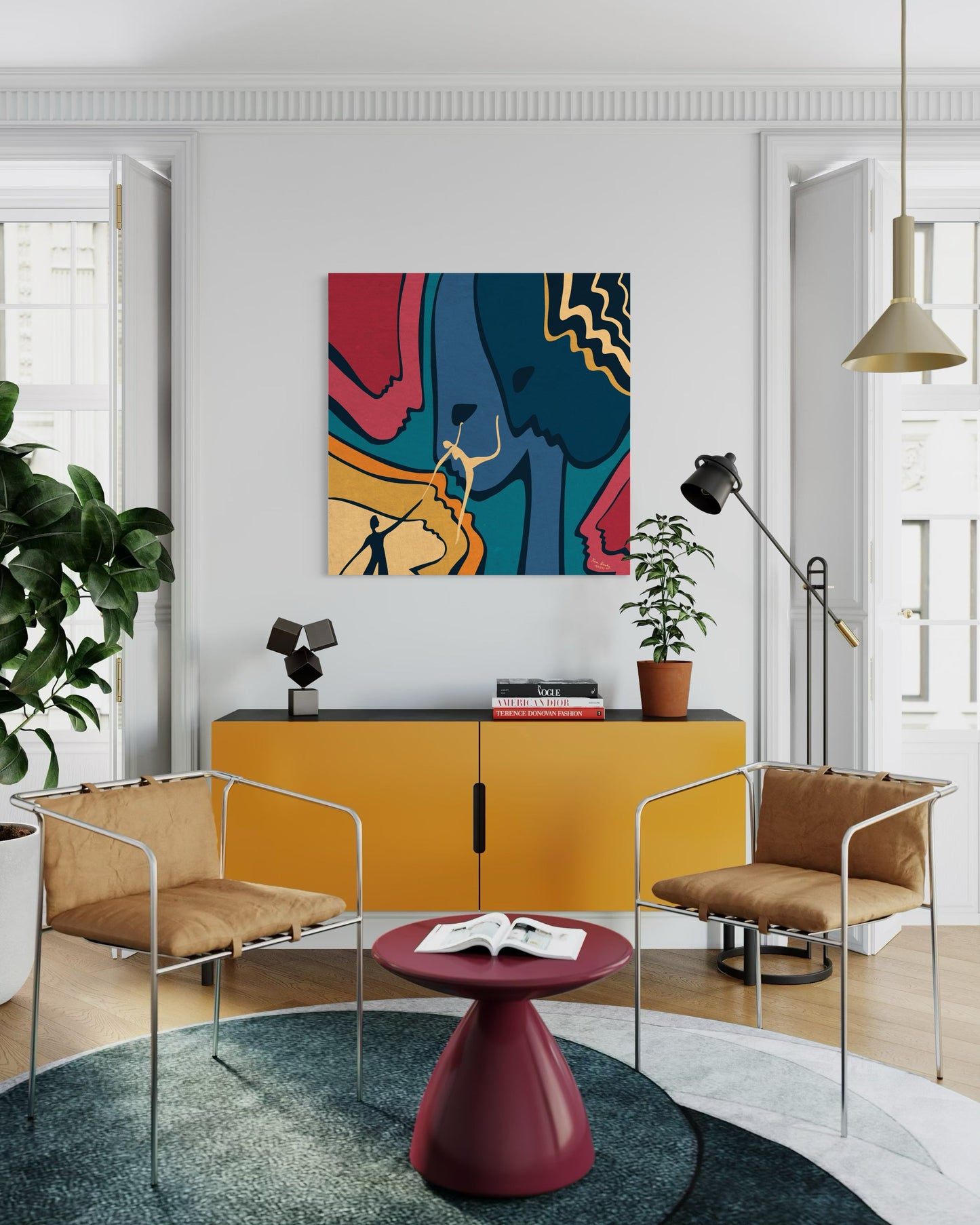 Canvas Art Print: "Rainbow Reach" | Art Print | All Around Artsy Fashion