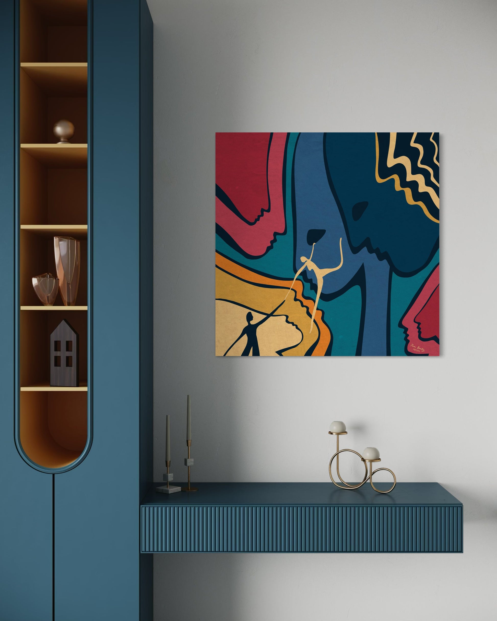 Canvas Art Print: "Rainbow Reach" | Art Print | All Around Artsy Fashion