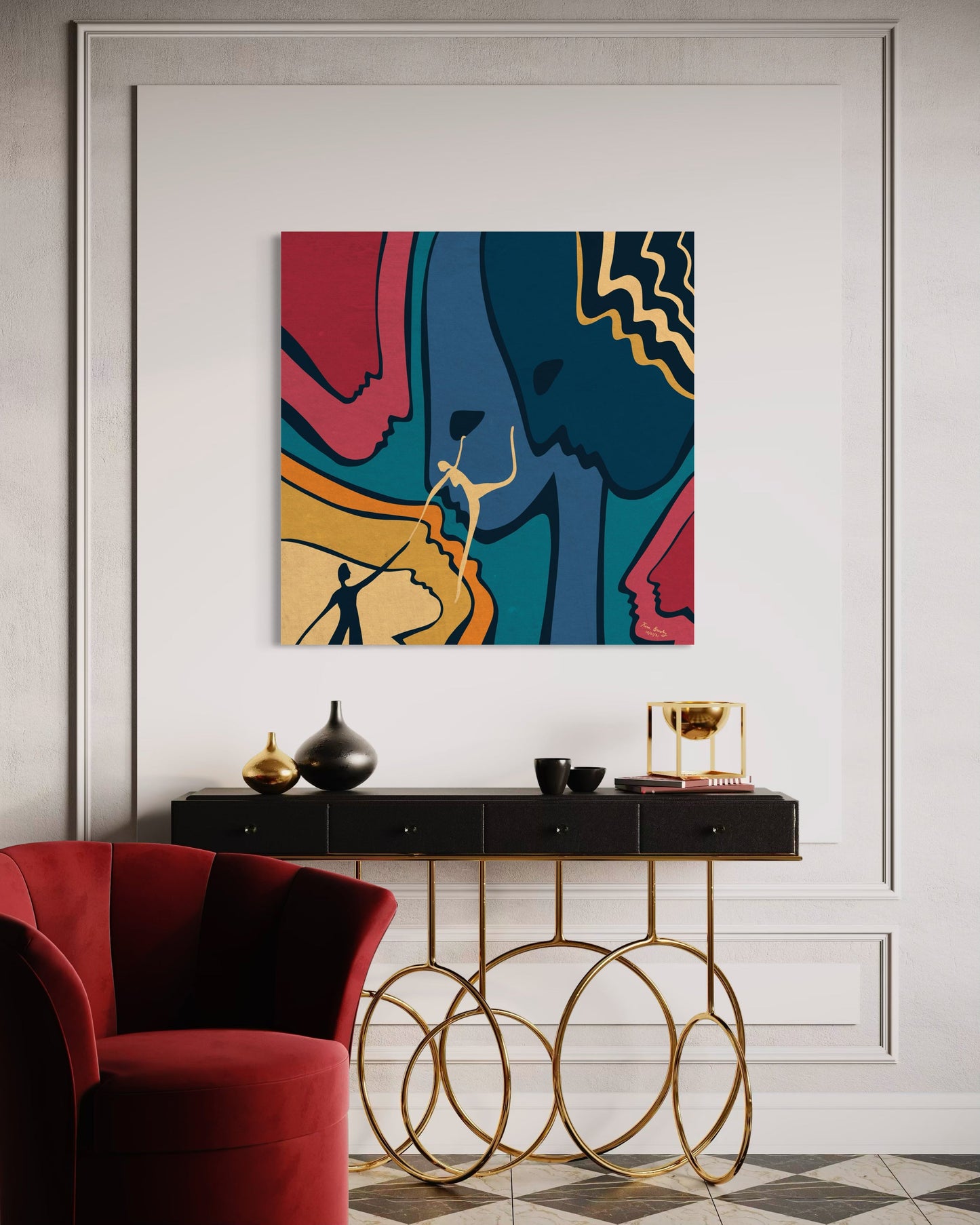 Canvas Art Print: "Rainbow Reach" | Art Print | All Around Artsy Fashion