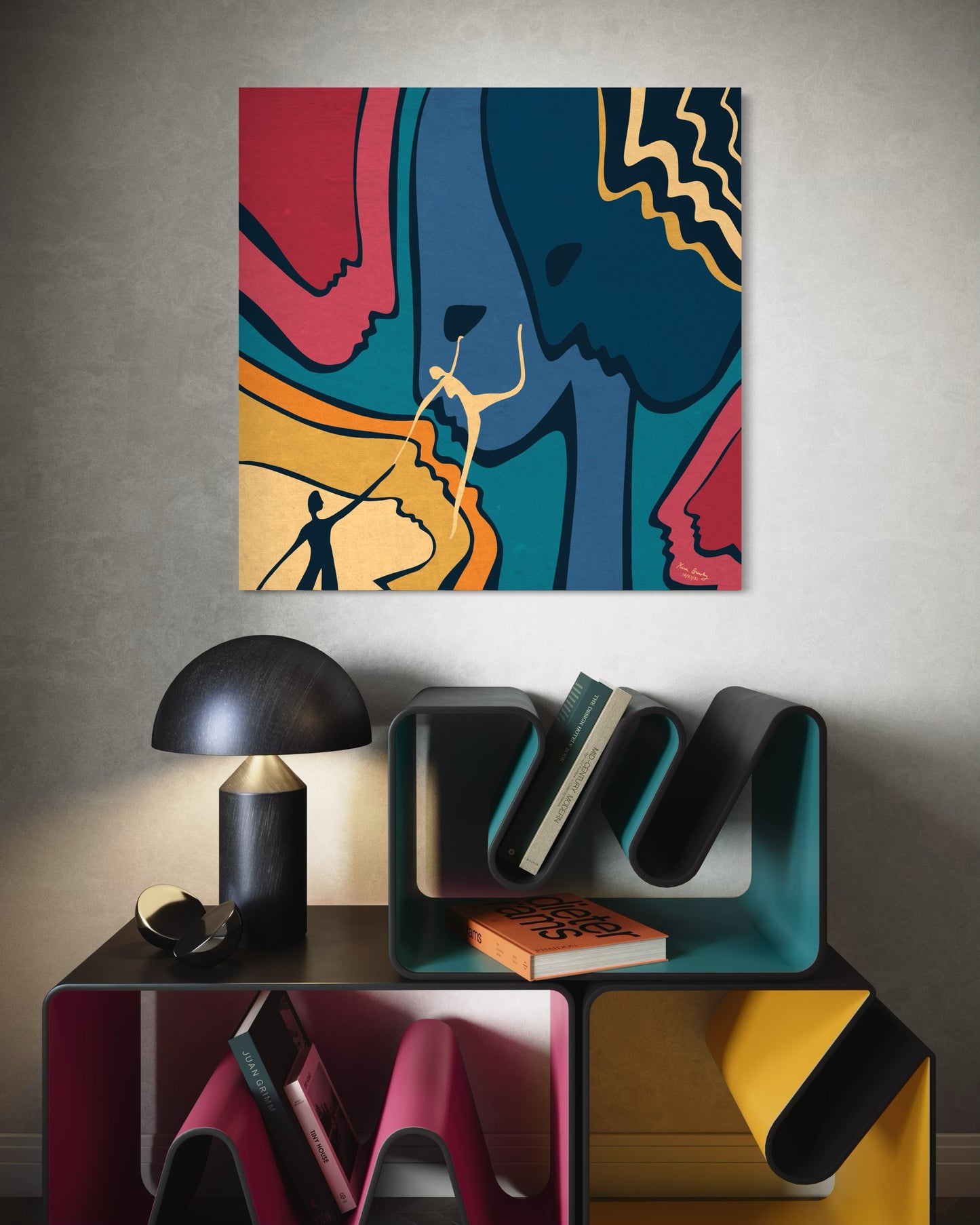 Canvas Art Print: "Rainbow Reach" | Art Print | All Around Artsy Fashion