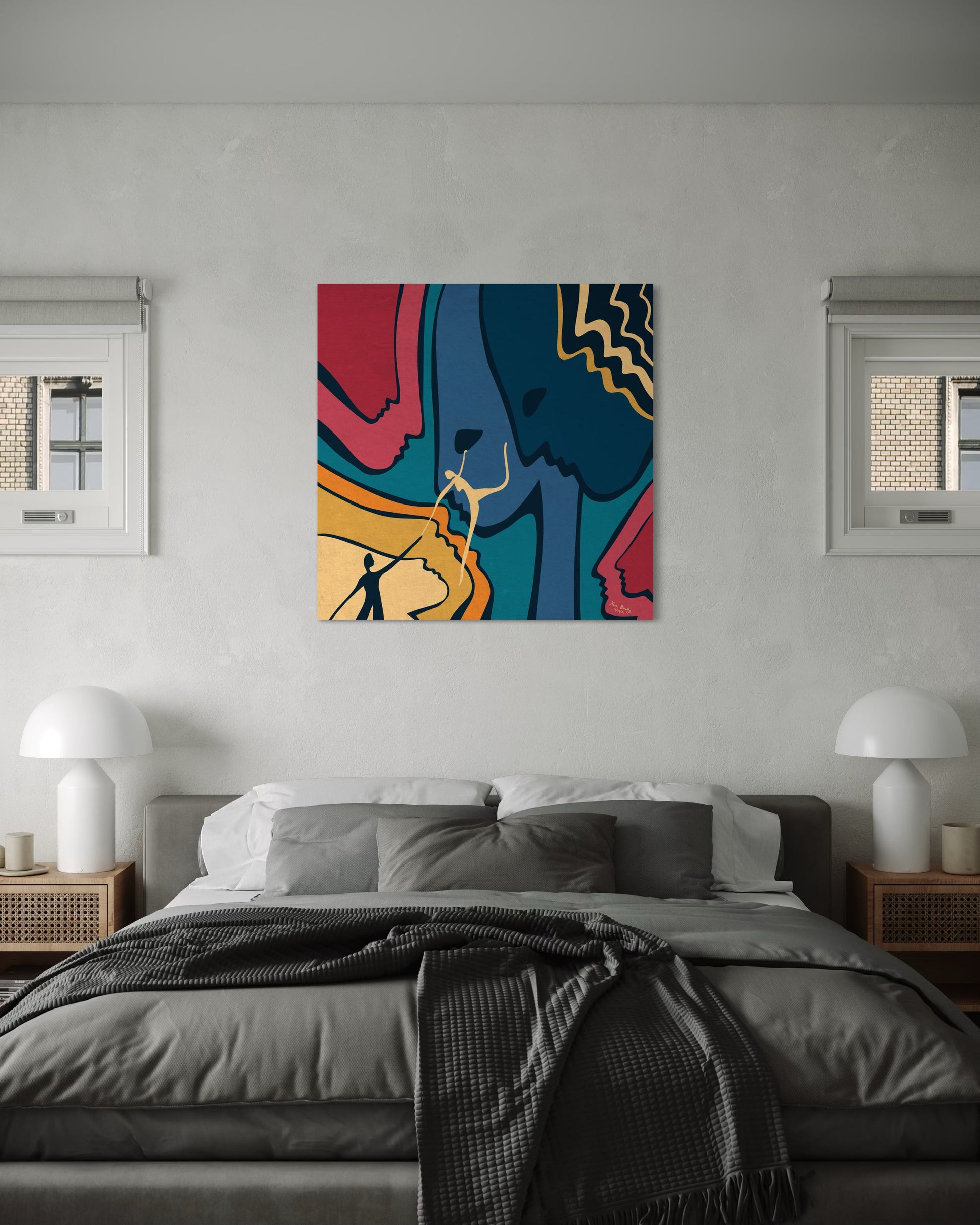 Canvas Art Print: "Rainbow Reach" | Art Print | All Around Artsy Fashion