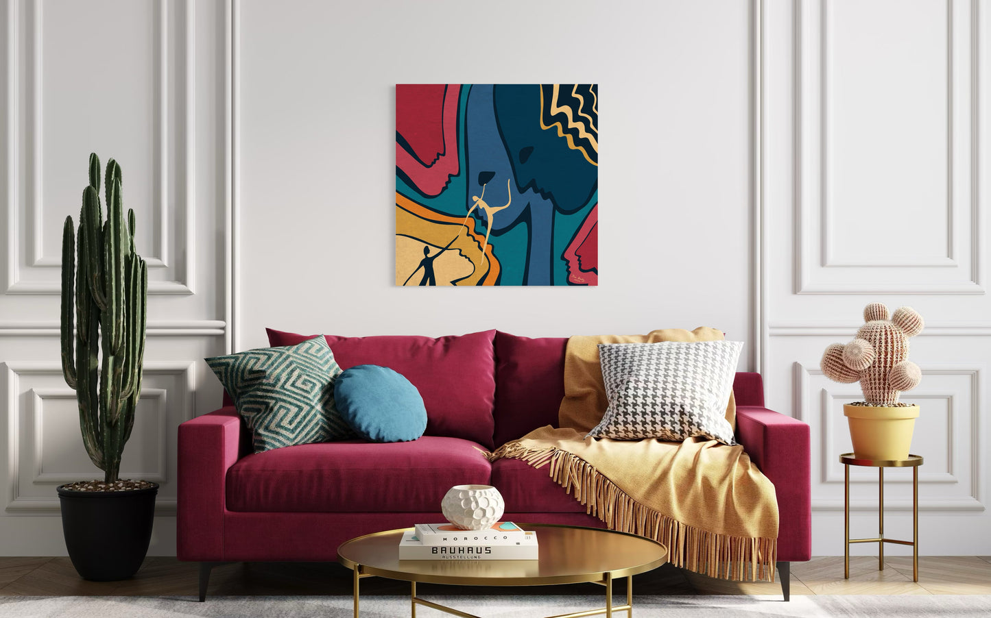 Canvas Art Print: "Rainbow Reach" | Art Print | All Around Artsy Fashion