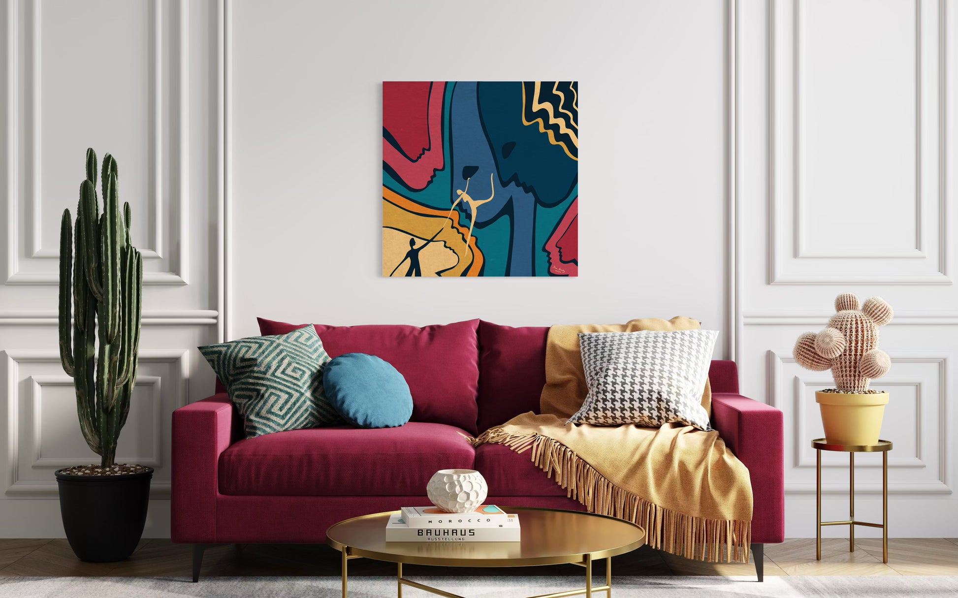 Canvas Art Print: "Rainbow Reach" | Art Print | All Around Artsy Fashion