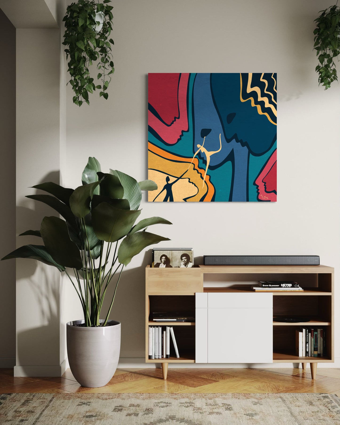 Canvas Art Print: "Rainbow Reach" | Art Print | All Around Artsy Fashion