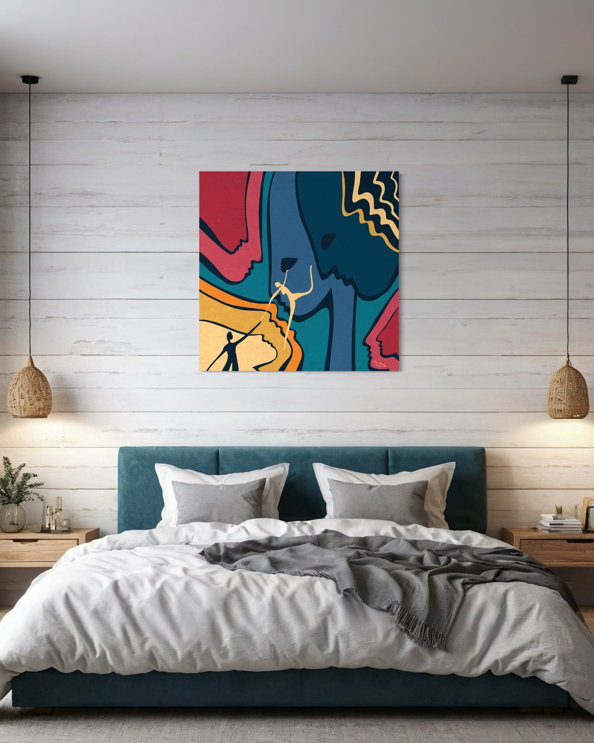 Canvas Art Print: "Rainbow Reach" | Art Print | All Around Artsy Fashion