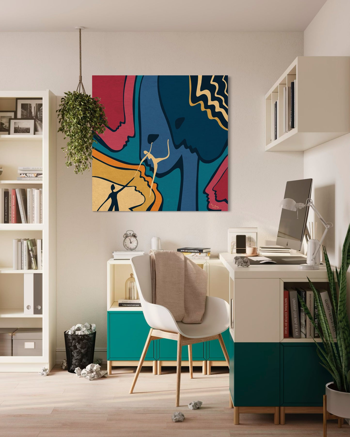Canvas Art Print: "Rainbow Reach" | Art Print | All Around Artsy Fashion