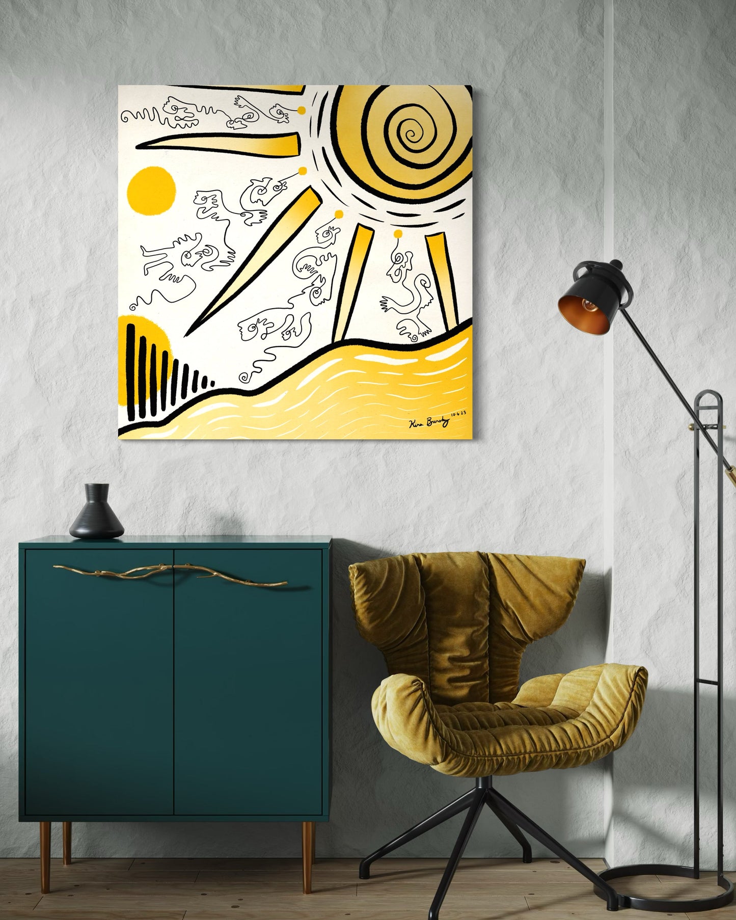 Canvas Art Print: "Sunny Daze" | Art Print | All Around Artsy Fashion