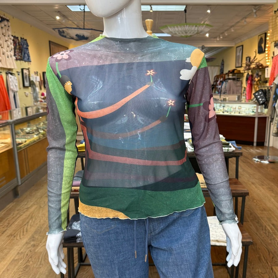 "Well Rooted" Mesh Shirt — mannequin