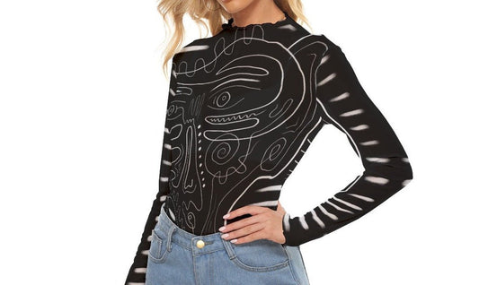 "Extra Delirious" Mesh Shirt | Shirts & Tops | All Around Artsy Fashion